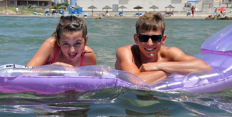 The shallow warm waters of the Mar Menor are a great place to cool down